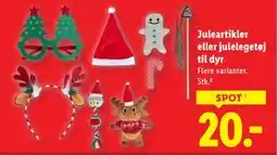 Lidl Juleartikler eller julelegetøj til dyr, DKK 20 tilbud