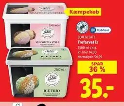 Lidl Trefarvet is, DKK 35 tilbud