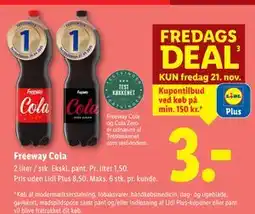 Lidl Freeway Cola, DKK 8.5, App-pris tilbud