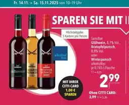 Citti Sansibar glühwein, 8,7% vol., bratapfelpunsch,Winterpunsch tilbud