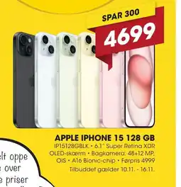 Punkt1 Apple iphone 15 128 gb tilbud