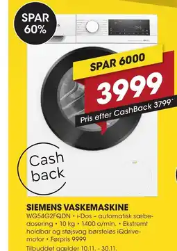 Punkt1 Siemens vaskemaskine tilbud