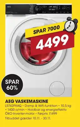 Punkt1 Aeg vaskemaskine tilbud