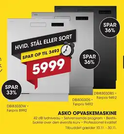 Punkt1 Asko opvaskemaskine tilbud