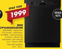 Punkt1 Senz opvaskemaskine tilbud