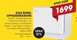 Punkt1 Kulz bord- opvaskemaskine tilbud