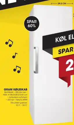 Punkt1 Gram køleskab tilbud