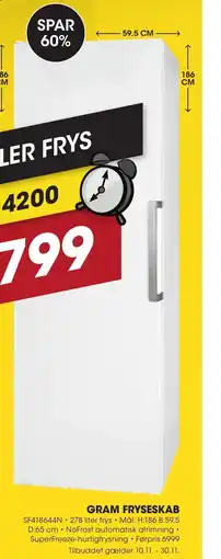 Punkt1 Gram fryseskab tilbud