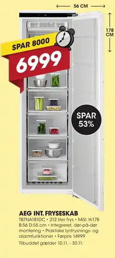 Punkt1 Aeg int. fryseskab tilbud