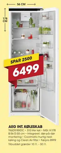 Punkt1 Aeg int. køleskab tilbud
