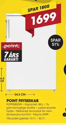 Punkt1 Point fryseskab tilbud
