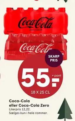 SPAR Coca-Cola eller Coca-Cola Zero, DKK 55 tilbud
