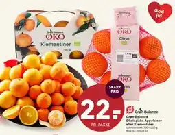 SPAR Grøn Balance Økologiske Appelsiner eller Klementiner, DKK 22 tilbud