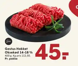 SPAR Gestus Hakket Oksekød 14-18 %, DKK 45 tilbud
