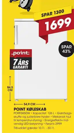 Punkt1 Point køleskab tilbud