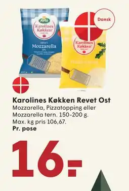 SPAR Karolines Køkken Revet Ost, DKK 16 tilbud