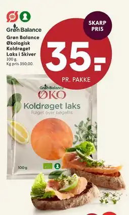 SPAR Grøn Balance Økologisk Koldrøget Laks i Skiver, DKK 35 tilbud