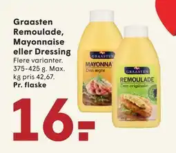 SPAR Graasten Remoulade, Mayonnaise eller Dressing, DKK 16 tilbud