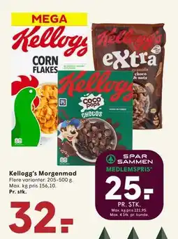 SPAR Kellogg’s Morgenmad, DKK 32, App-pris tilbud