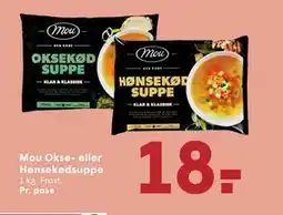 SPAR Mou Okse- eller Hønsekødsuppe, DKK 18 tilbud