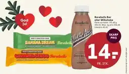 SPAR Barebells Bar eller Milkshake, DKK 14 tilbud