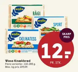 SPAR Wasa Knækbrød, DKK 12 tilbud