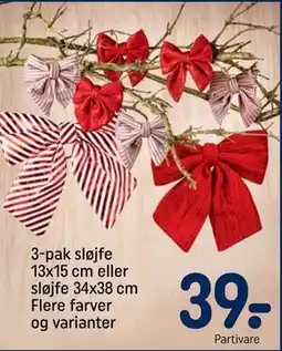REMA 1000 3-pak sløjfe 13x15 cm eller sløjfe 34x38 cm Flere farver og varianter, DKK 39 tilbud