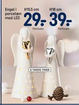 REMA 1000 Engel i porcelæn med LED tilbud