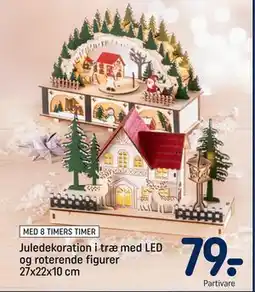 REMA 1000 Juledekoration i træ med LED og roterende figurer 27x22x10 cm, DKK 79 tilbud