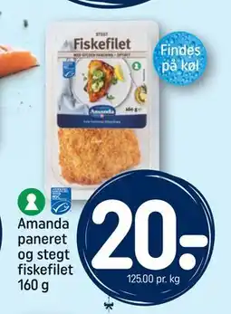 REMA 1000 Amanda paneret og stegt fiskefilet 160 g, DKK 20 tilbud