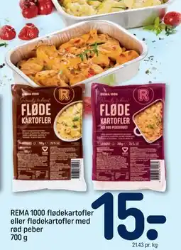REMA 1000 REMA 1000 flødekartofler eller flødekartofler med rød peber 700 g, DKK 15 tilbud