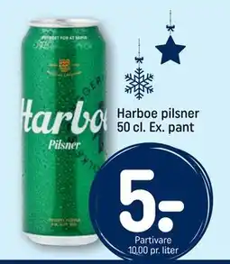 REMA 1000 Harboe pilsner 50 cl. Ex. pant, DKK 5 tilbud