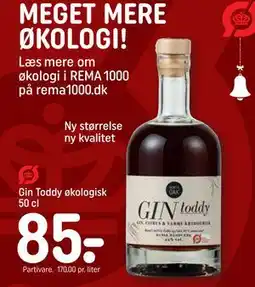 REMA 1000 Gin Toddy økologisk 50 cl, DKK 85 tilbud
