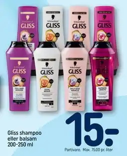 REMA 1000 Gliss shampoo eller balsam 200-250 ml, DKK 15 tilbud