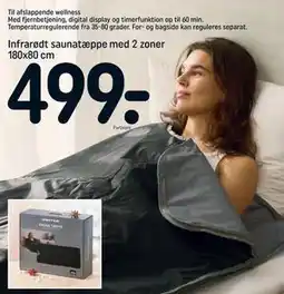 REMA 1000 Infrarødt saunatæppe med 2 zoner 180x80 cm, DKK 499 tilbud