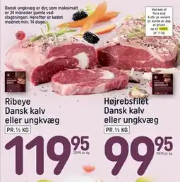 REMA 1000 Højrebsfilet Dansk kalv eller ungkvæg, DKK 99.95 tilbud