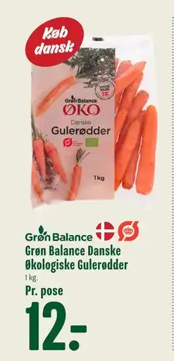 Min Købmand Grøn Balance Danske Økologiske Gulerødder, DKK 12 tilbud