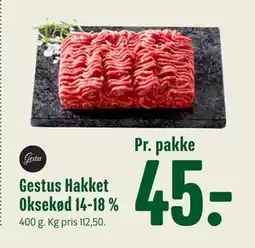 Min Købmand Gestus Hakket Oksekød 14-18 %, DKK 45 tilbud