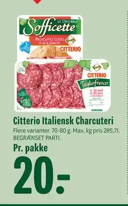Min Købmand Citterio Italiensk Charcuteri, DKK 20 tilbud