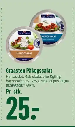 Min Købmand Graasten Pålægssalat, DKK 25 tilbud