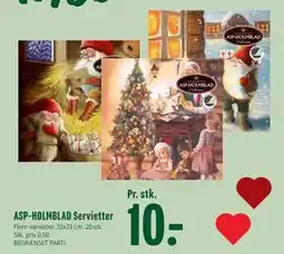 Min Købmand ASP-HOLMBLAD Servietter, DKK 10 tilbud