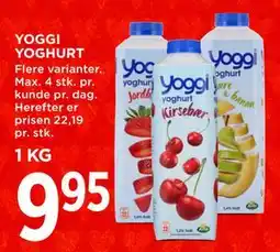 MENY YOGGI YOGHURT, DKK 9.95 tilbud