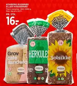 MENY KOHBERG RUGBRØD ELLER HVEDEBRØD, DKK 16 tilbud