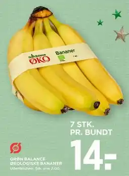 MENY GRØN BALANCE ØKOLOGISKE BANANER, DKK 14 tilbud