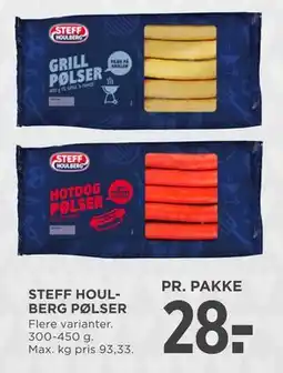 MENY STEFF HOULBERG PØLSER, DKK 28 tilbud