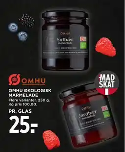 MENY OMHU ØKOLOGISK MARMELADE, DKK 25 tilbud