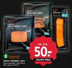 MENY OMHU FÆRØSK LAKS, DKK 50 tilbud