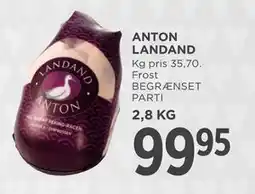 MENY ANTON LANDAND, DKK 99.95 tilbud