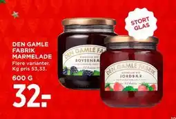 MENY DEN GAMLE FABRIK MARMELADE, DKK 32 tilbud