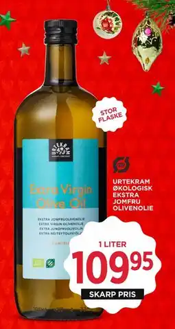 MENY URTEKRAM ØKOLOGISK EKSTRA JOMFRU OLIVENOLIE, DKK 109.95 tilbud